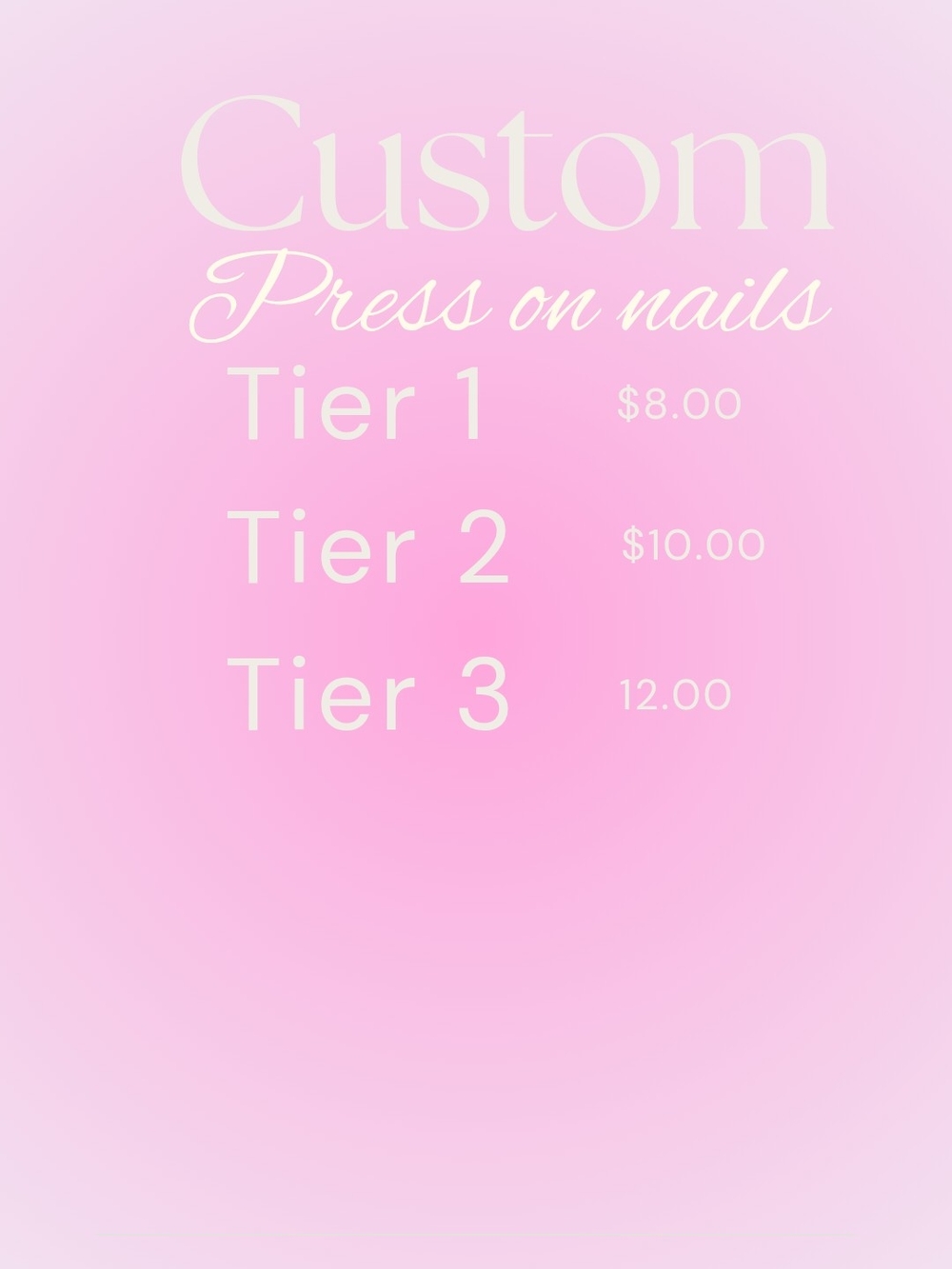 Custom Press-On Nails - Pink